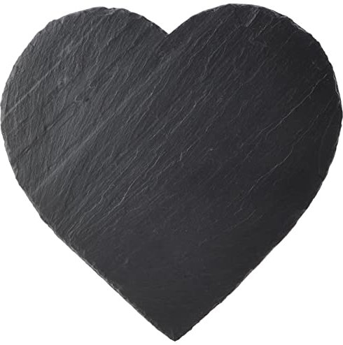 The Just Slate Company Heart Cheese Board, Black