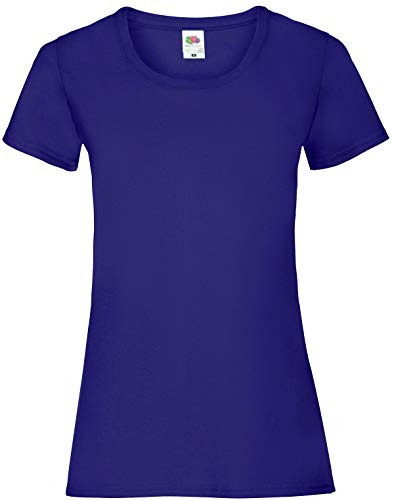 Fruit of the Loom Ladies/Womens Lady-Fit Valueweight Short Sleeve T-Shirt (L) (Purple)