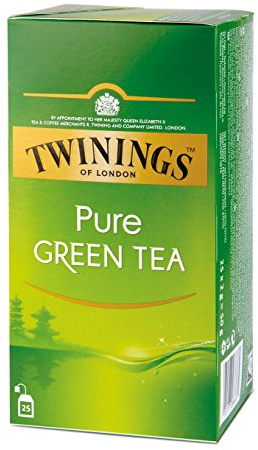 Twinings, Pure Green Tea, Pregiato Tè Verde Orientale, Delicato e Rinfrescante, con Caffeina, Infusi e Tisane, Confezione da 25 Filtri