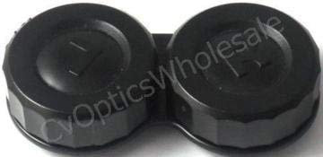 Black Contact Lens Storage Case L+R Marked -UK Made