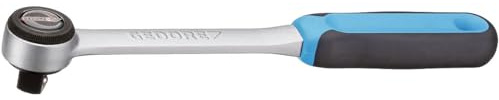 GEDORE Umschaltknarre, für 1/2 Zoll, 12,5 mm Antrieb, 5° Rückschwenkwinkel, 270 mm Länge, 2K-Griff, 1993 U-10 T