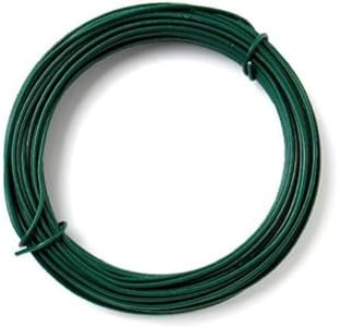 Merriway BH03353 Plastic Coated Garden Wire, 2mm Dia. x 5 Metre (16.25ft) - Green