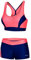 Aqua Speed Sport Bikini Set Damen Mädchen | Zweiteiler Beach Volleyball | Bademode Sport | Swimwear Girls | 2-Piece Swimsuit | Swimming Pool | Schwimmbad | Gr. 36, 34 Pink - Navy Blue | Fiona
