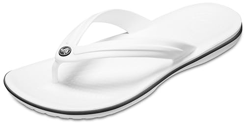 Crocs Unisex Crocband Flip Flip Flops, White, 4 UK Men/ 5 UK Women