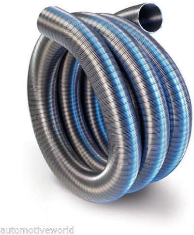 Flexibelt rökrör för skorsten, 100 mm (4 tum), 2 m långt, multibränsle, rostfritt stålrör, spisar