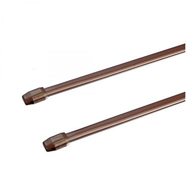 Liedeco Scheibenstange Standard, 11 mm Cafehausstange, 2 Stk braun, 060-110 cm ausziehbar