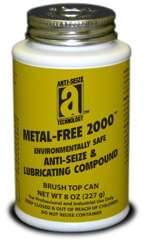 Metal-Free 2000 20010 Non-Metallic Environmentally Safe Anti-Seize Compound, 8 oz, Dark Gray, Paste