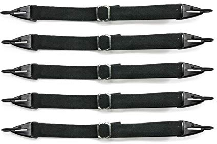 Cinta de sujeción para gafas de niños, banda deportiva para sujeción de gafas (5 piezas por paquete) multicolor negro