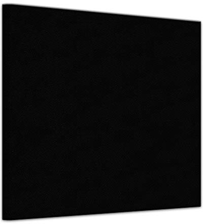 Leinwand in schwarz, bemalbare Premiumqualität, aufgespannt auf Galerie Keilrahmen - Echtholz - Quadrat-Format - 60x60 cm - 330g/m² - fertig gerahmt, 7 Farben verfügbar