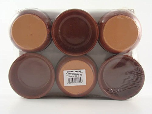 TEGAMINI TERRACOTTA BASSI CONF. 6 PZ. CM.12X5,5h