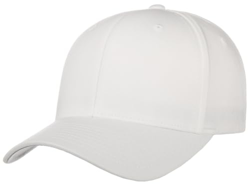 Cappellino Flexfit originale, bianco (taglia L/XL), lato inferiore dell'ombrello grigio argento.