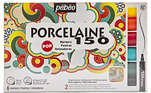 Pebeo Porcellana 6 feltri Casi Colori Assortiti Pop Spikes Multe