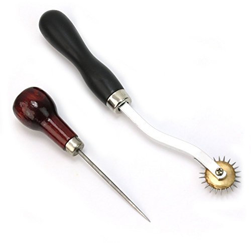 Musuntas Útil cuero puntadas rueda de coser golpe manta máquina / engaste rueda / Scriber / línea de exploración lezna pin herramienta, puntada 4mm distancia