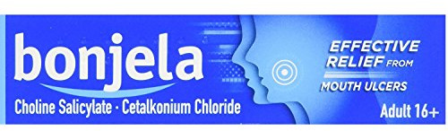 BONJELA Adult Sugar-Free Mouth Pain Relief Gel for Ulcer, 15 g