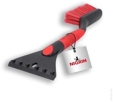 NIGRIN 6193 Grattoir/Brosse à Neige, Rouge/Noir