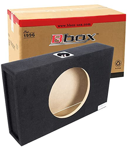 Atrend 12SME 12” Single Sealed/Shallow Mount Subwoofer Enclosure, Charcoal