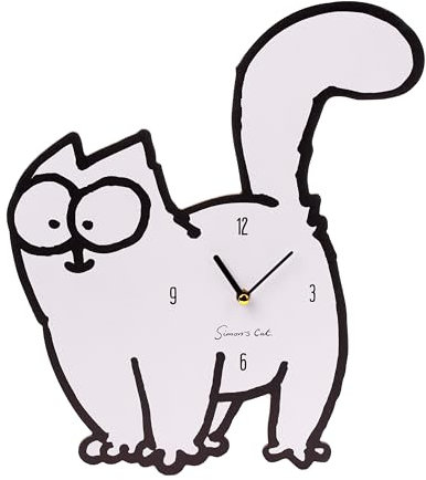 Puckator Simon's Cat katzenförmige Bilderuhr