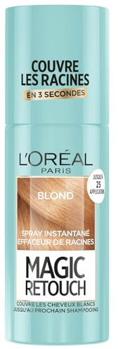 L’ORÉAL PARIS - Spray Instantané Correcteur de Racines & Cheveux Blancs - Hommes & Femmes - Magic Retouch - Blond - 75 ml