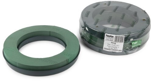 Oasis Naylorbase Steckschaum-Ring mit Plastikunterlage, 31cm, 2 Stück