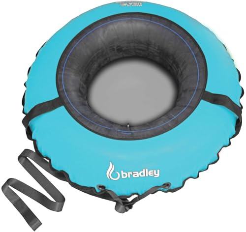 Bradley Heavy-Duty 50 Snow Tube with Reinforced Cover | Rubber Truck Tire Tube Sled for Extreme Sledding, Winter Fun, and Durable Performance in Any Conditions Blue (.Tube & Cover Set)