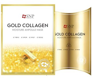 SNP Shining Nature Purity Masque blister au collagène doré Paquet de 10 Collagène or