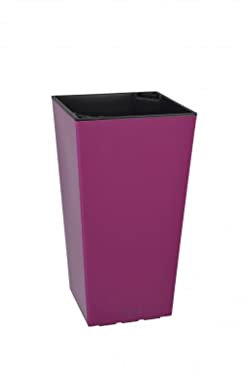 Plastkon Décoration Pot en de et Outdoor Pot Elise Mat Fuchsia 30 cm/Rouge