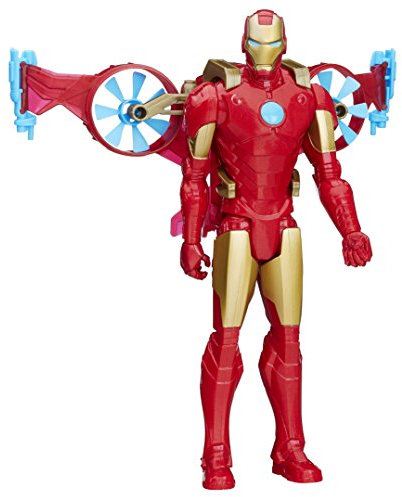 Marvel Titan Hero Series Iron Man Figure With Hover Pack (Multi-Colour)