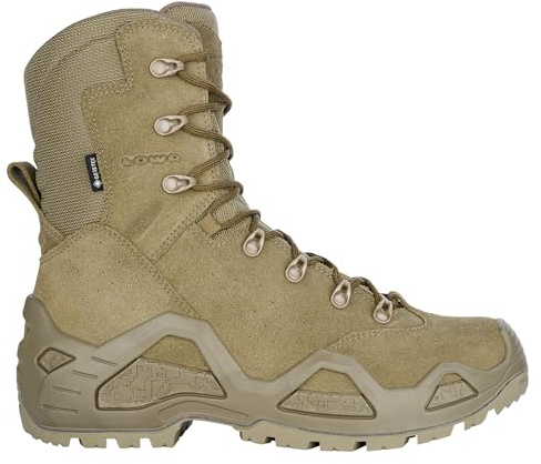 Lowa Z-8S HI GTX Gore-Tex Botas Tácticas Hombre, Coyote (Cuero de Gamuza) - Marrón, 42