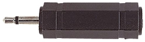 Mono 3.5mm Plug to 6.35mm Stereo Jack Socket Adapter