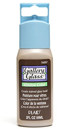 Gallery Glass Plaid Gallery Glass Window Color in Assorted Colors (2 oz), 16007, Cocoa Brown