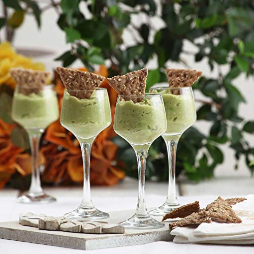 LAV 6x Clear 80ml Lal Sherry Glasses - Small Port Brandy Vodka Liqueur Dessert Wine Drinking Shot Glass Set with Stem