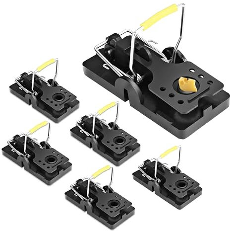 ASPECTEK Piege a Souris - Réutilisable, 6 pièges à Rat Extérieur, nasse à Rat, tapetteà Souris Facile à Utiliser pour Une Solution Efficace et Durable Contre Les nuisibles dans Votre Maison ou Jardin