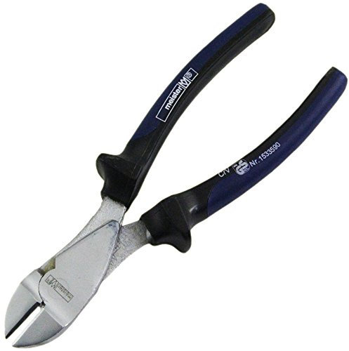 Masidef 1533590 Tronchesi Taglio Frontale Manici Bimateriale, Nero/Blu, 200 mm