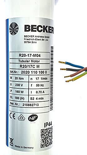 Becker Moteur pour volet roulant et protection solaire avec arrêt mécanique R20/17CM