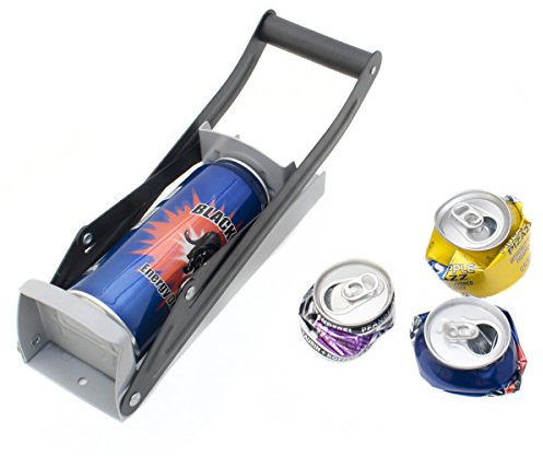 Dosenpresse Can Crusher & integrierter Flaschenöffner; Bierdosenpresse mit Hebelarm; Recycling Werkzeug zur Wandmontage