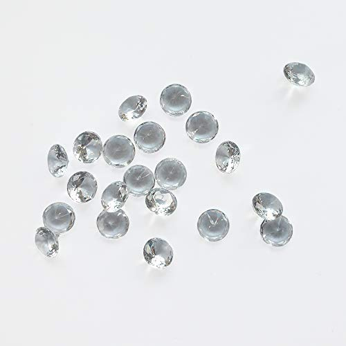 2000 Diamond Confetti Wedding Table Scatter Acrylic Crystals Diamond Decoration (Clear, 10mm - 4 Carat)