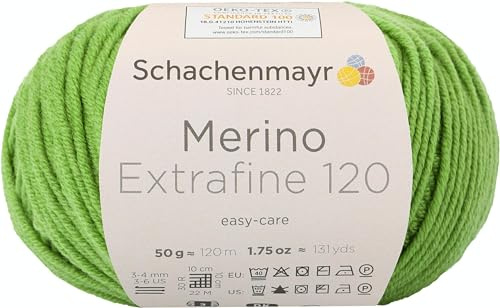 Schachenmayr Merino Extrafine 120 9807552-00173 apfel Handstrickgarn, Schurwolle