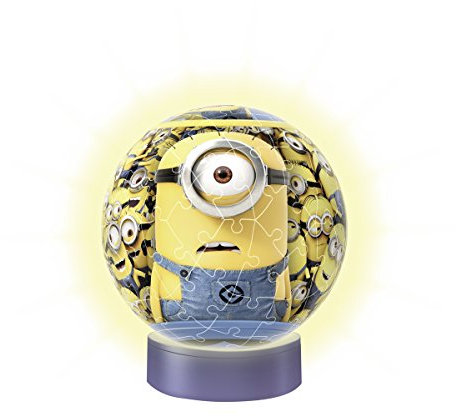 Ravensburger 12168 Minions, 3D-PuzzleBall Nachtlicht, 72 Teile Puzzle