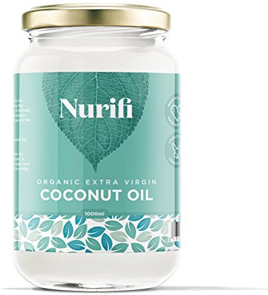 1L Organic Extra Virgin Coconut Oil - Pure, Raw & Cold Pressed - Suitable for Cooking, Baking, Haircare & Skincare