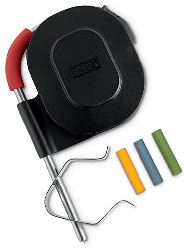 Weber iGrill/Connect Smart Grilling Hub Messfühler für Grillkammer, bis 315° C, einfach Klammer zur Befestigung am Grillrost, zur Überwachung der Umgebungstemperatur, 1 Stück - Silber (7212)
