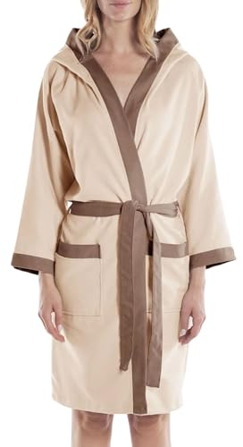 CALEFFI - Accappatoio Uomo Donna Microfibra Morbido Leggero Assorbente Accappatoio Donna Uomo Rapida Asciugatura, Accappatoio Microfibra Cappuccio Tasche Cintura con Passanti e Gancio + Bag Coordinata