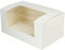 BIOZOYG Cupcake Patisserie-Schachtel pappe weiß I Hochwertige Cupcake Muffin-Box Gebäck Geschenkbox Kuchen-Karton recycelbar I 50x stabile Keks Verpackung mit Sichtfenster 18x11x8cm, rechteckig