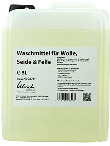 Waschmittel Wolle, Seide und Felle 5 Liter, rückfettend