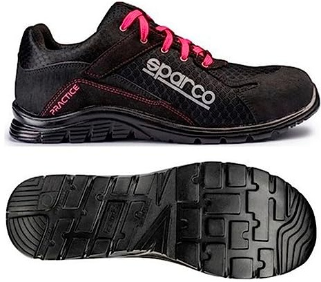 Sparco S0751738NRFU Scarpa Antinfortunistica da Lavoro, Multicolore (Nero/Rosa), 38 EU