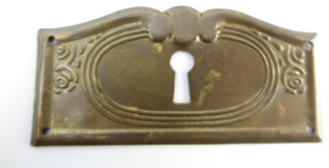 Clever-Deko Beschlag Messing brüniert Schlüsselrosette Schlüssellochrosette Schrank Schublade Schranktür antik - Stil Türbeschlag Jugendstil Barock