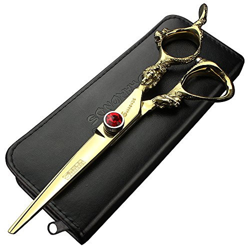 Professional Barbiere forbici da 6 pollici 440c alta durezza salone di bellezza parrucchiere taglio e assottigliamento parrucchiere preferito (6 pollici -C)