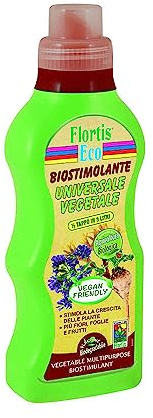 FLORTIS CONCIME LIQUIDO BIOLOGICO VEGETALE UNIVERSALE 500ML PIANTE GIARDINO