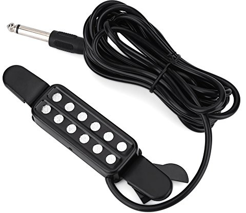 Acoustic Guitar Pickup System Sound Hole Transducer Electric Volume Control Kit for Classic 12-String Guitar Enhanced Sound Amplification Device for Acoustic Instruments