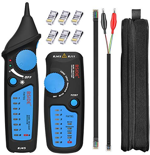 BSIDE Netzwerkkabeltester, FWT81 RJ11 RJ45 Leitungssucher Draht-Tracker Telefon LAN Leitungstester Detektor mit modularem Stecker