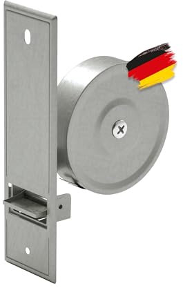 BAUHELD® Roller Shutter Belt Winder Flush-Mounted [Made in Germany] - Maxi Inlet Belt Winder Made of Steel - For Roller Shutter Belt 23 mm [Without Strap] - Roller Shutter Winder without Cover - Hole